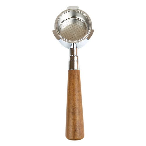 نمای روبروی پرتافیلتر ۵۱ میلیمتری با دسته چوبی