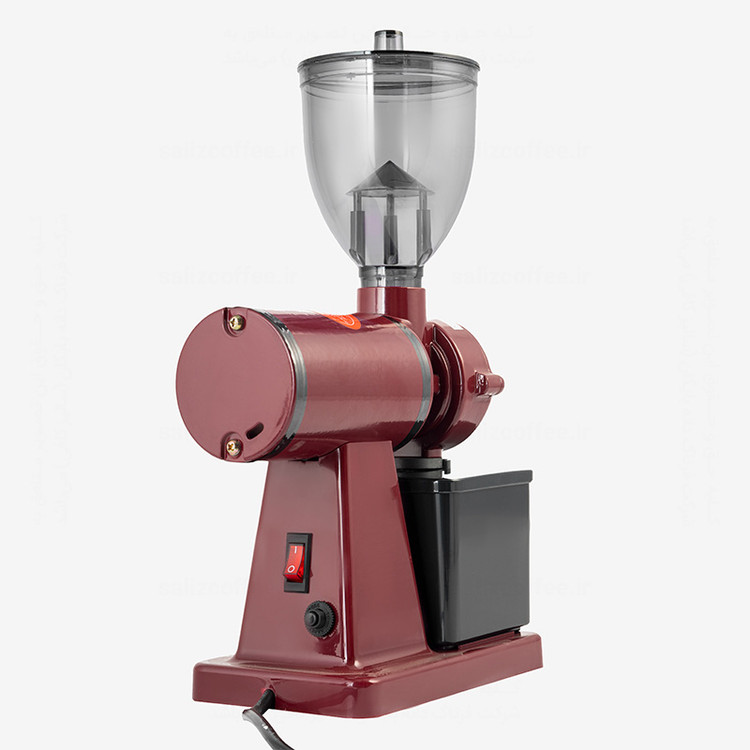 نمای پشت آسیاب قهوه برقی زرشکی