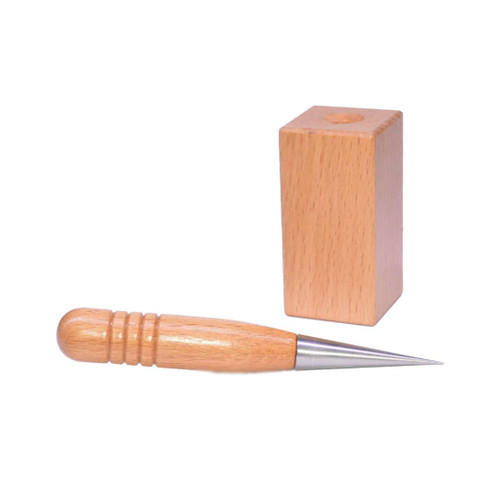 قلم آرت چوبی Gater جدا شده از پایه، با نوک فلزی تیز و دسته چوبی صیقلی