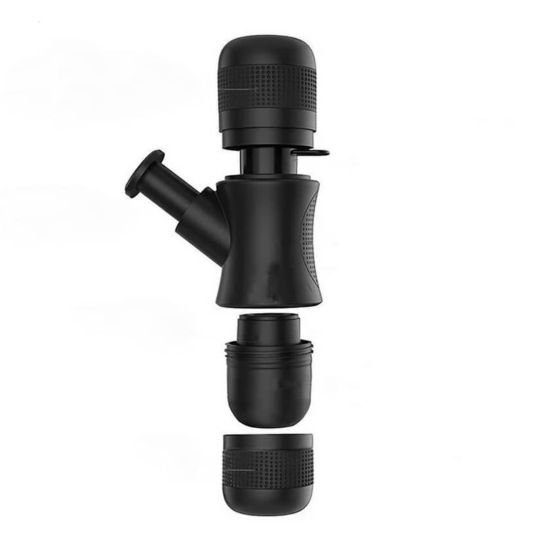 اجزای باز شده اسپرسوساز قابل حمل جهت نمایش ساختار داخلی