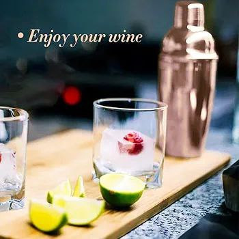 لیوانهای یخ با شیکر رزگلد