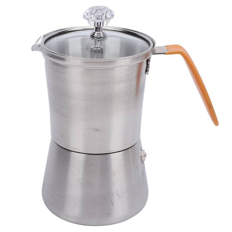 موکاپات استیل 3 کاپ با درب شیشه ای مخصوص