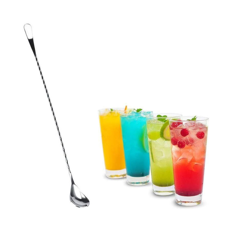 تال اسپون دم پهن استیل کنار چهارمدل نوشیدنی رنگی