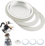 لوازم جانبی موکاپات ۳ و ۶ کاپ ( ۳ تکه ) صافی و واشر سیلیکونی