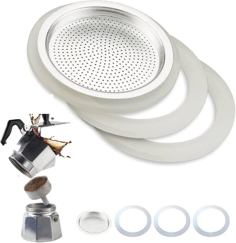 لوازم جانبی موکاپات ۳ و ۶ کاپ ( ۳ تکه ) صافی و واشر سیلیکونی