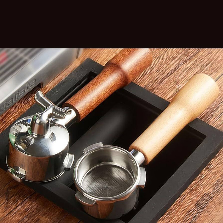 پرتافیلتر دوناودونی ۵۱ میلیمتری دسته بلند چوبی رنگ چوب روشن