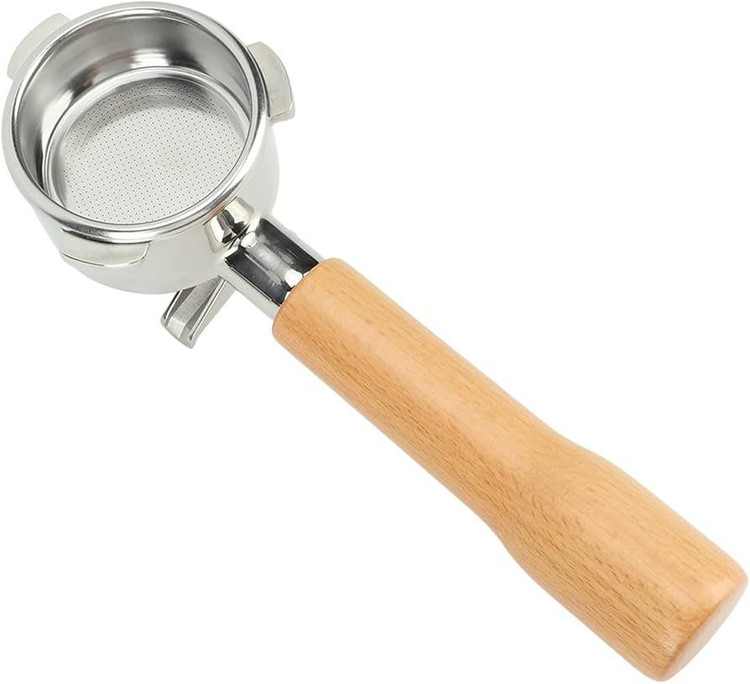 نمایش پرتافیلتر دوناودونی سه پین 51 با دسته چوبی بلند ، بدنه استیل