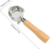 نمایش نمای سایز ناودونی پرتافیلتر سه پین 51 با دسته چوبی بلند