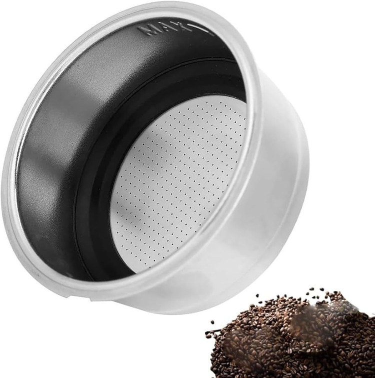 بسکت دبل اسپرسوساز سایز ۵۱ میلیمتری همراه با واشر ، سبد فیلتر استیل برای عصارهگیری حرفهای قهوه