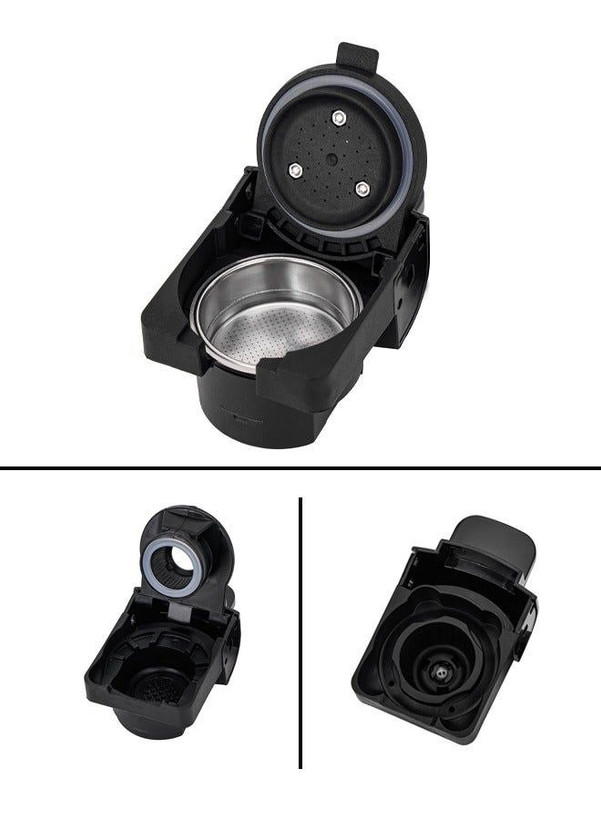 نمایش کامل مخزن قهوه دستگاه؛ سازگار با کپسول، دولچه گوستو و پودر قهوه